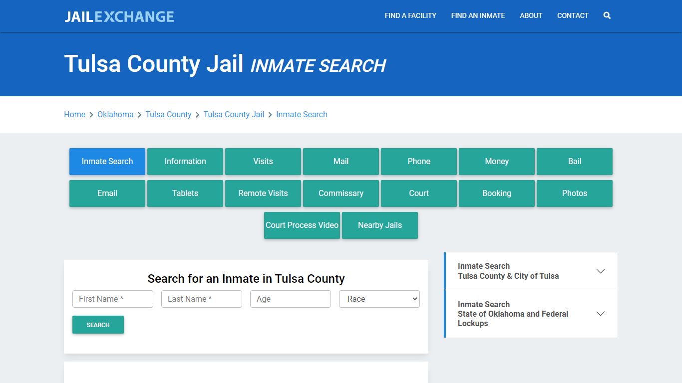 Tulsa County Jail, OK Inmate Search: Roster & Mugshots